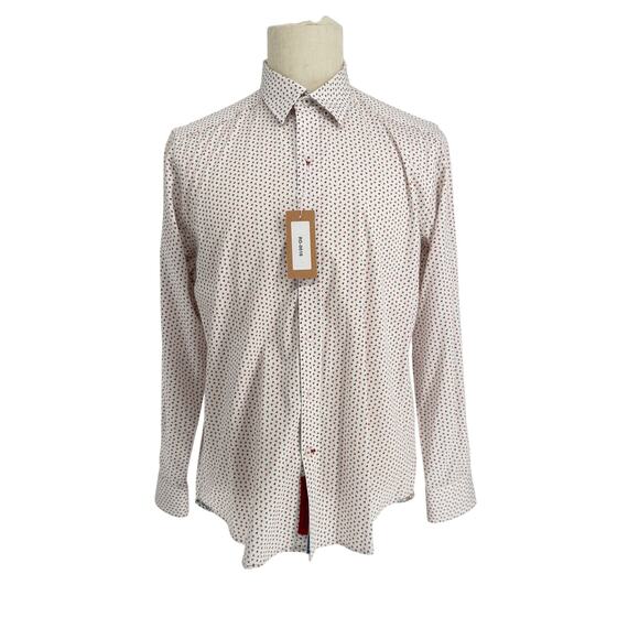 Robert Graham Woven Button Front Long Sleeve Shirt, White Patriotic Watermelon M - Picture 2 of 8